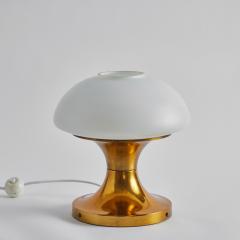 VEB Leuchten Rare 1970s Brass Glass Table Lamp for AKA Elektrik East Germany - 2634082