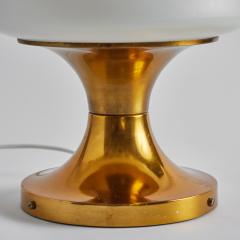  VEB Leuchten Rare 1970s Brass Glass Table Lamp for AKA Elektrik East Germany - 2634083