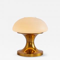  VEB Leuchten Rare 1970s Brass Glass Table Lamp for AKA Elektrik East Germany - 2640690