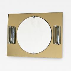  VECA Italian Vanity or Entryway Mirror With Murano Sconces 1960s Veca - 3867070