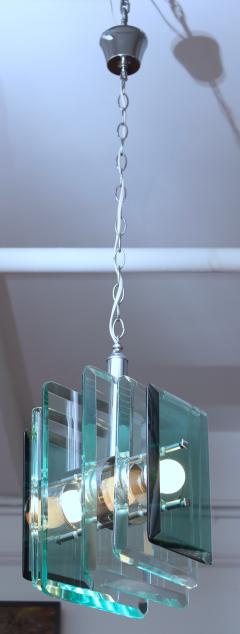  VECA Mid Century Modern Green Tint Glass Pendant by VECA Italy 1960 - 477155