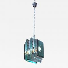  VECA Mid Century Modern Green Tint Glass Pendant by VECA Italy 1960 - 477651