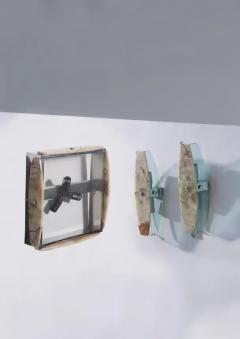 VECA Onyx and crystal glass sconce and ceiling light set Attr a Veca - 4001885