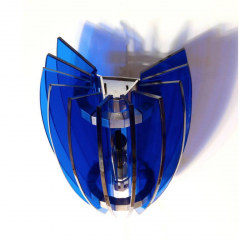  VECA Pair of Sconces by Veca Milano in Cobalt Blue Italy 1970 - 769825