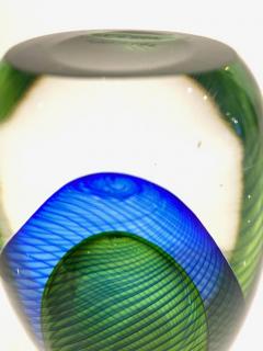 VICKI LINDSTRAND BLUE AND GREEN GLASS VASE BY VICKI LINDSTRAND FOR KOSTA BODA - 3484682