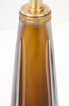  VICKI LINDSTRAND Pair of Cognac Colored Glass Lamps by Vicki Lindstrand for Kosta Boda - 4594158