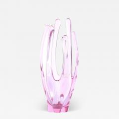  Val St Lambert Val Saint Lambert A red glass Splash vase by Val Saint Lambert Belgium C 1950  - 4153653