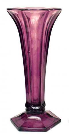  Val St Lambert Val Saint Lambert Art Deco Amethyst Glass Vase - 4216350