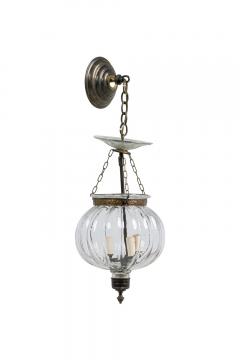  Val St Lambert Val Saint Lambert Val Saint Lambert Belgian 20th Century 3 light Bell Jar Chandelier - 4668238