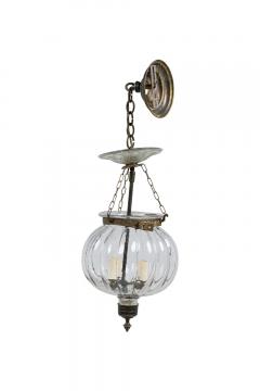  Val St Lambert Val Saint Lambert Val Saint Lambert Belgian 20th Century 3 light Bell Jar Chandelier - 4668241