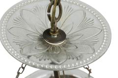  Val St Lambert Val Saint Lambert Val Saint Lambert Belgian 20th Century 3 light Bell Jar Chandelier - 4668242