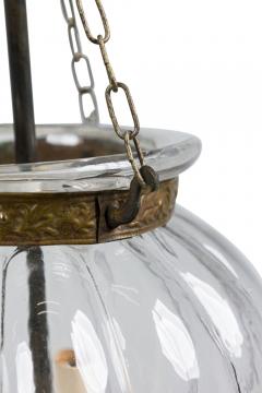  Val St Lambert Val Saint Lambert Val Saint Lambert Belgian 20th Century 3 light Bell Jar Chandelier - 4668243