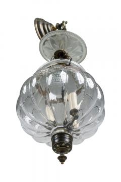  Val St Lambert Val Saint Lambert Val Saint Lambert Belgian 20th Century 3 light Bell Jar Chandelier - 4668245