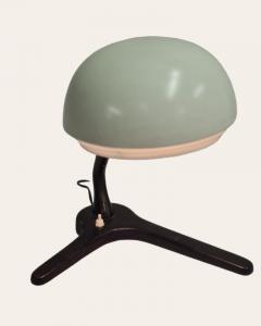  Valaistusty Alvar Aalto Table Lamp Model A704 in White and Black Leather Valaistusty 1950s - 4125467