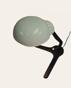  Valaistusty Alvar Aalto Table Lamp Model A704 in White and Black Leather Valaistusty 1950s - 4125468
