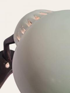  Valaistusty Alvar Aalto Table Lamp Model A704 in White and Black Leather Valaistusty 1950s - 4125469