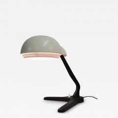  Valaistusty Alvar Aalto Table Lamp Model A704 in White and Black Leather Valaistusty 1950s - 4130664