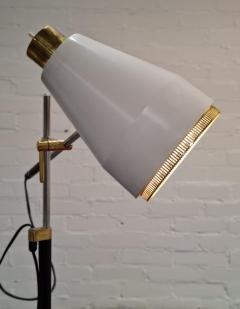  Valaistusty Viljo Hirvonen Floor Lamp H801 in Leather Brass Metal Valaistusty 1950s - 3990856