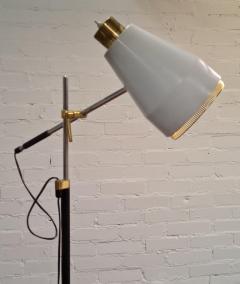  Valaistusty Viljo Hirvonen Floor Lamp H801 in Leather Brass Metal Valaistusty 1950s - 3990859