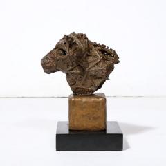  Valdema Balutis Mid Century Brutalist Caste Bronze Bulls Head Sculpture signed Valdema Balutis - 3352250