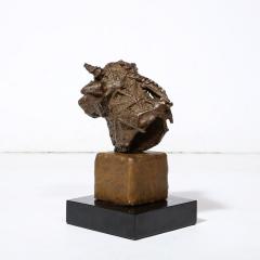  Valdema Balutis Mid Century Brutalist Caste Bronze Bulls Head Sculpture signed Valdema Balutis - 3352252