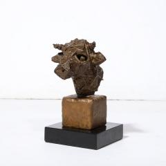  Valdema Balutis Mid Century Brutalist Caste Bronze Bulls Head Sculpture signed Valdema Balutis - 3352253