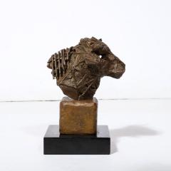 Valdema Balutis Mid Century Brutalist Caste Bronze Bulls Head Sculpture signed Valdema Balutis - 3352292