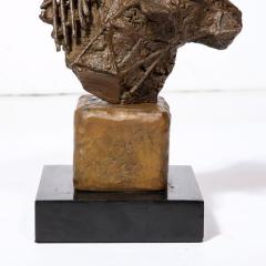  Valdema Balutis Mid Century Brutalist Caste Bronze Bulls Head Sculpture signed Valdema Balutis - 3352303
