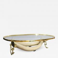  Valenti Italo Valenti Faux Tusk and Gilt Bronze Coffee Table - 3572259