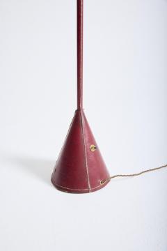  Valenti Red Leather Reading Floor Lamp by Valent  - 4816015