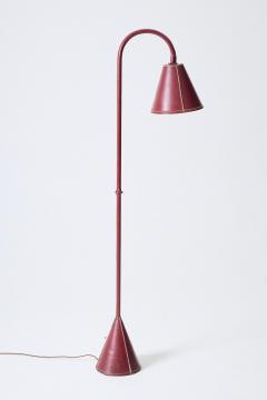  Valenti Red Leather Reading Floor Lamp by Valent  - 4816992