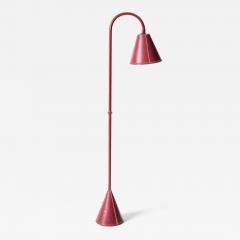  Valenti Red Leather Reading Floor Lamp by Valent  - 4817020