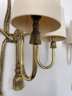  Valenti Spain Pair of Gilt Bronze and Brass Knot Sconces by Valenti Spain 1980s - 2511939