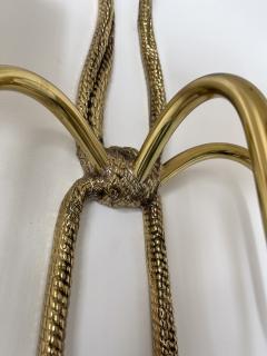  Valenti Spain Pair of Gilt Bronze and Brass Knot Sconces by Valenti Spain 1980s - 2511946