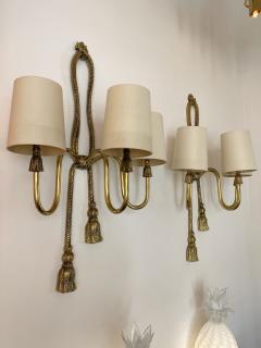  Valenti Spain Pair of Gilt Bronze and Brass Knot Sconces by Valenti Spain 1980s - 2511947