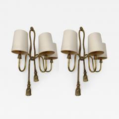  Valenti Spain Pair of Gilt Bronze and Brass Knot Sconces by Valenti Spain 1980s - 2515784