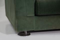  Valeria Borsani Alfredo Bonetti D120 Green Velvet Sofa Valeria Borsani and Alfredo Bonetti for Tecno - 3672156