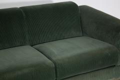  Valeria Borsani Alfredo Bonetti D120 Green Velvet Sofa Valeria Borsani and Alfredo Bonetti for Tecno - 3672157