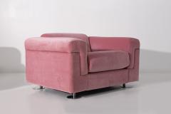  Valeria Borsani Alfredo Bonetti D120 Pink Velvet Armchair by Valeria Borsani and Alfredo Bonetti for Tecno - 3673663