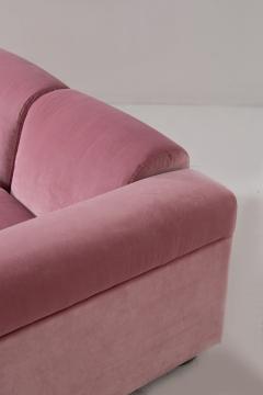  Valeria Borsani Alfredo Bonetti D120 Pink Velvet Sofa Valeria Borsani and Alfredo Bonetti for Tecno - 3673774