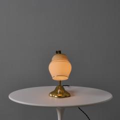  Valinte OY 1950s Glass and Brass Table Lamp in the Manner of Paavo Tynell for Valinte Oy - 4543715