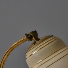  Valinte OY 1950s Glass and Brass Table Lamp in the Manner of Paavo Tynell for Valinte Oy - 4543719