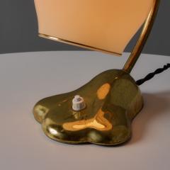  Valinte OY 1950s Glass and Brass Table Lamp in the Manner of Paavo Tynell for Valinte Oy - 4543720