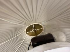  Valinte OY Finnish Design Flush Mount Model 1241 in Brass Synthetic Textile Valinte 1950 - 3972374