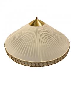  Valinte OY Finnish Design Flush Mount Model 1241 in Brass Synthetic Textile Valinte 1950 - 3972377