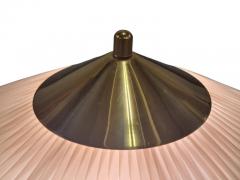  Valinte OY Finnish Design Flush Mount Model 1241 in Brass Synthetic Textile Valinte 1950 - 3977324