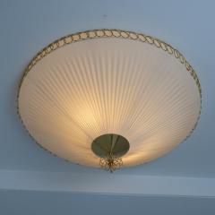  Valinte OY Finnish Design Flush Mount Model 1241 in Brass Synthetic Textile Valinte 1950 - 4334554