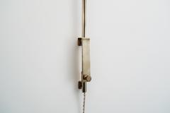  Valinte OY Model 2322 Brass Wall Lamp with Woven Dome Shade by Valinte Oy Finland 1950s - 4684864