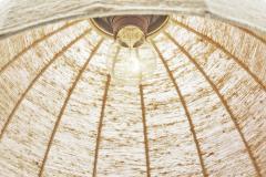  Valinte OY Model 2322 Brass Wall Lamp with Woven Dome Shade by Valinte Oy Finland 1950s - 4684868