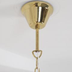  Valinte OY Set of Three Jugend Style Pendants in Milk Glass Brass Valinte Finland 1970s - 4685939